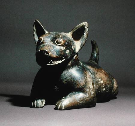 Colima half-lying Dog from Colima  Culture