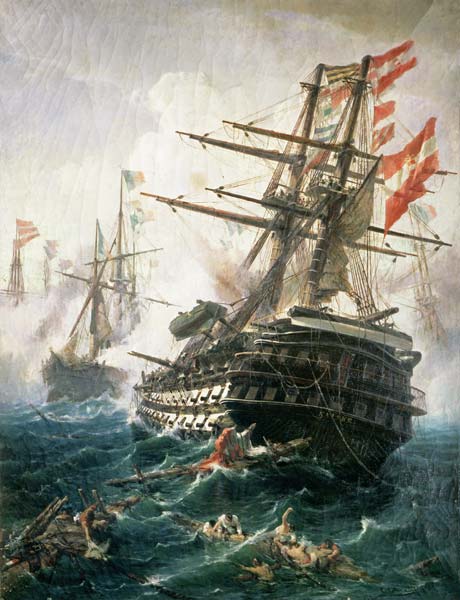 The Battle of Lissa, fought between the Austro-Hungarian Empire and Italy from Constantin Volonakis