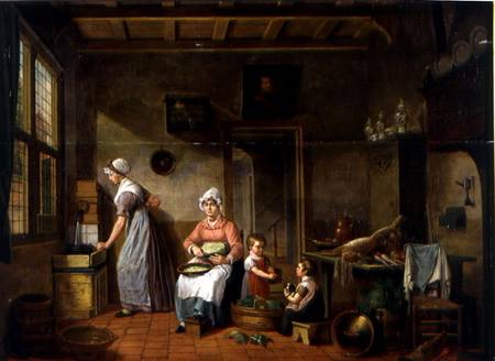 Kitchen Interior from Cornelis van Cuylenburg