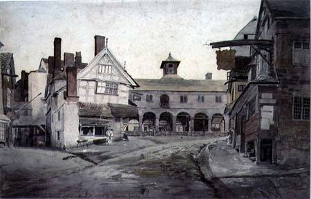 The Market Place, Ross, Herefordshire from Cornelius Varley