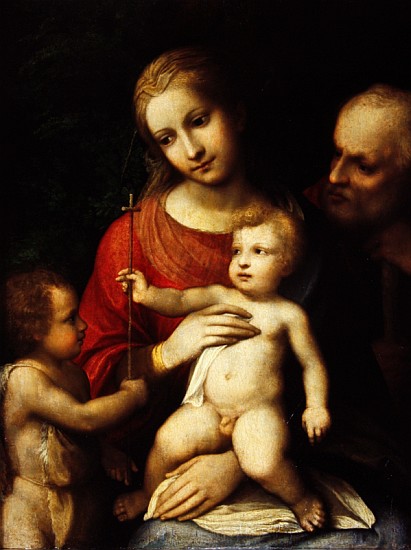 The Virgin and Child surrounded St John the Baptist and St Joseph from Correggio (eigentl. Antonio Allegri)