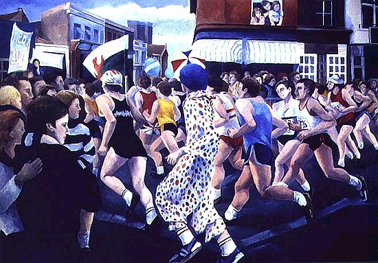 London Marathon, 1996 (oil on canvas)  from Cristiana  Angelini