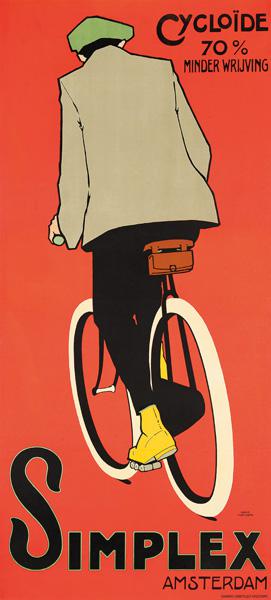 A poster advertising Simplex Amsterdam bicycles