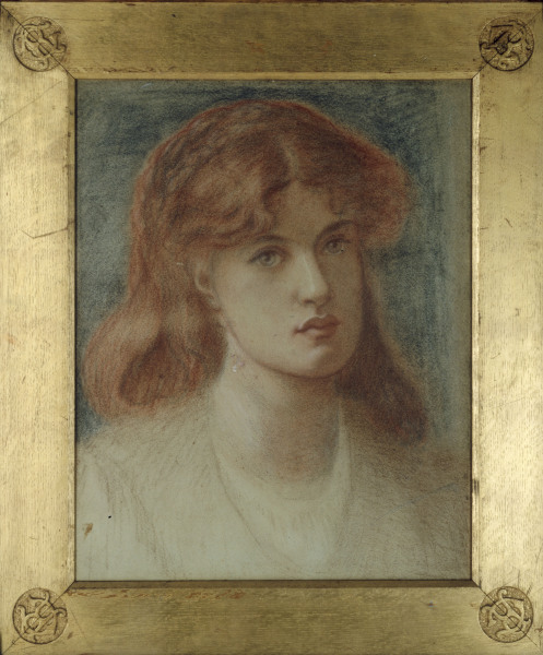 D.Rossetti, Head of a Girl. from Dante Gabriel Rossetti