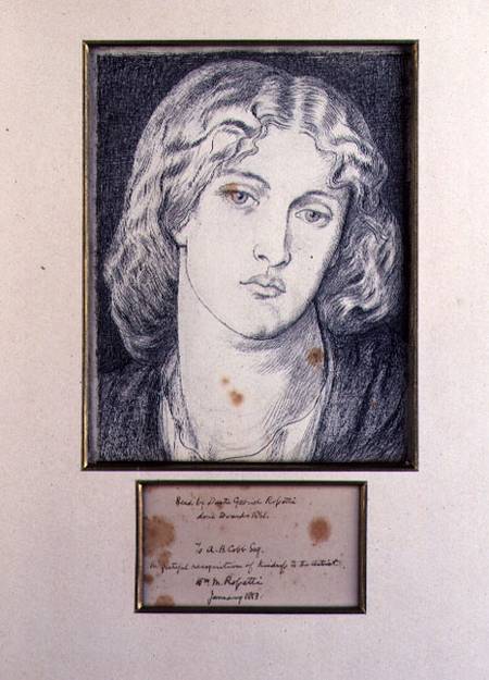 Head from Dante Gabriel Rossetti
