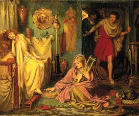 Die Rückkehr von Tibullus zu Delila. from Dante Gabriel Rossetti