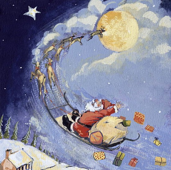 Christmas Night, 1999 (gouache on paper)  from David  Cooke