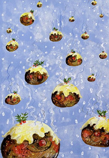Christmas Puddings (gouache on paper)  from David  Cooke