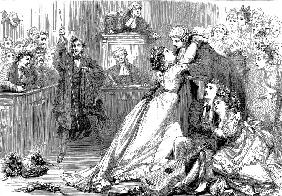 A scene from Trial by Jury (illustrated in the magazine Illustrated Sporting and Dramatic News)