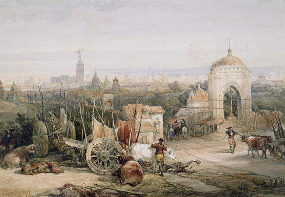 Seville from the Cruz del Campo, 1835 (w/c and gouache over pencil on paper) from David Roberts