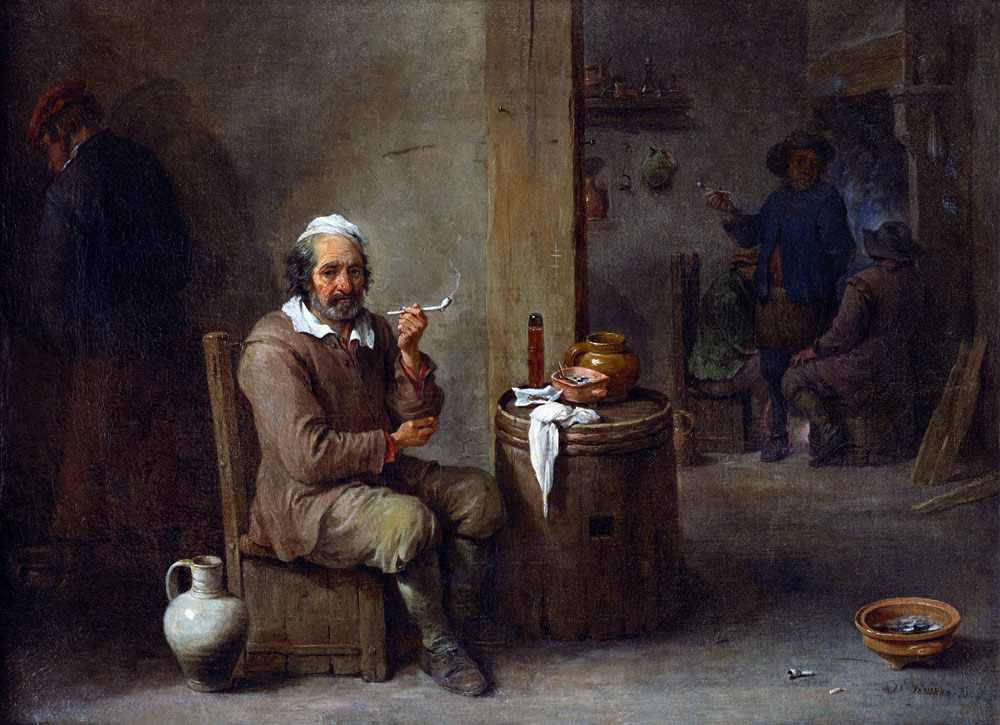 Rauchender Bauer in einem Wirtshaus. from David Teniers
