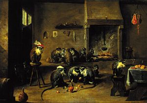 Affen in der Küche from David Teniers