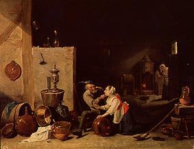 Der Alte und die Magd. from David Teniers