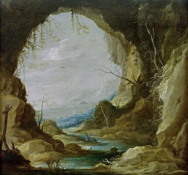 D.Teniers d.J., Blick aus einer Grotte from David Teniers