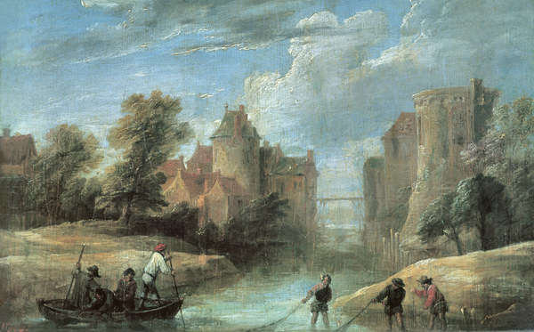D.Teniers d.J., Landschaft mit Fischern from David Teniers