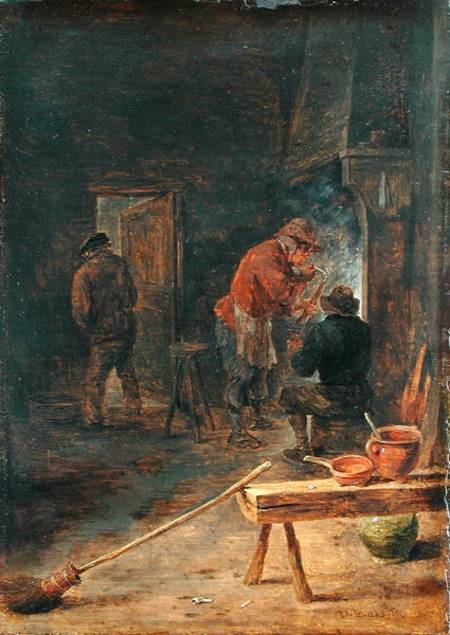 Farmers around a Fireplace from David Teniers