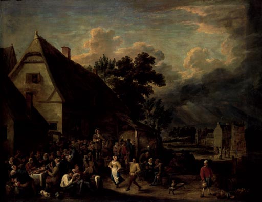 Grosse Dorfkirmes mit tanzendem Paar from David Teniers