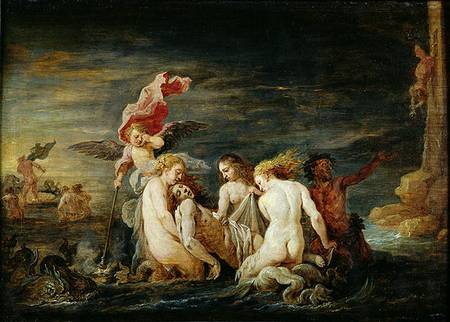 Hero and Leander: Leander Found by the Nereids, copy of a painting by Domenico Feti from David Teniers
