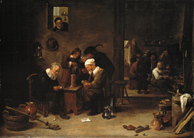 Kartenspieler und Raucher from David Teniers