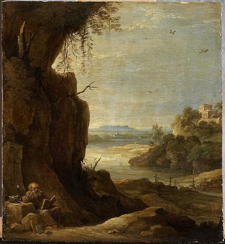 Südliche Landschaft mit Antonius dem Einsiedler. from David Teniers
