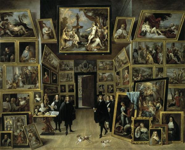 Teniers d.J., Leopold Wilhelm in Galerie from David Teniers