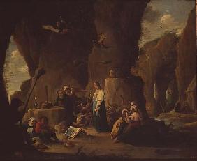 Die Versuchung des Heiligen Antonius in der Felsengrotte