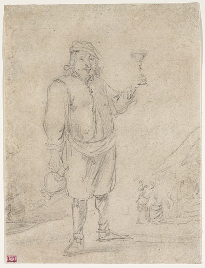 Peasant Raising a Glass of Wine from David the Younger Teniers
