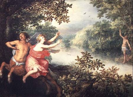 Hercules, Deianeira and the centaur Nessus from David Vinckboons