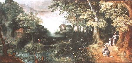Landscape with Hunters from David Vinckboons