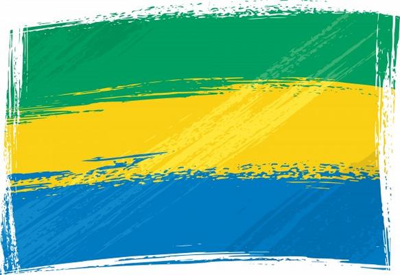 Grunge Gabon flag from Dawid Krupa