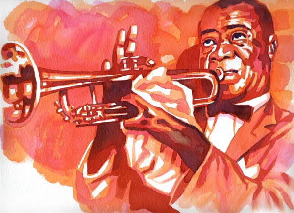 Louis Armstrong
42 x 30 cm
 from Denis Truchi