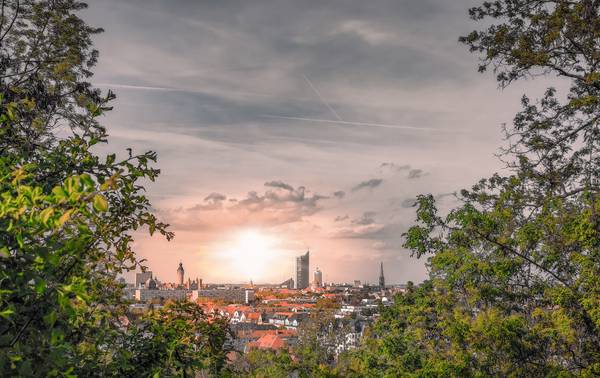 Blick über Leipzig mit Sonnenaufgang from Dennis Wetzel