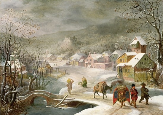 A Winter Landscape with Travellers on a Path from Denys van Alsloot