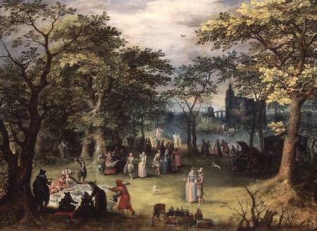 Landscape with `fete galante' from Denys van Alsloot