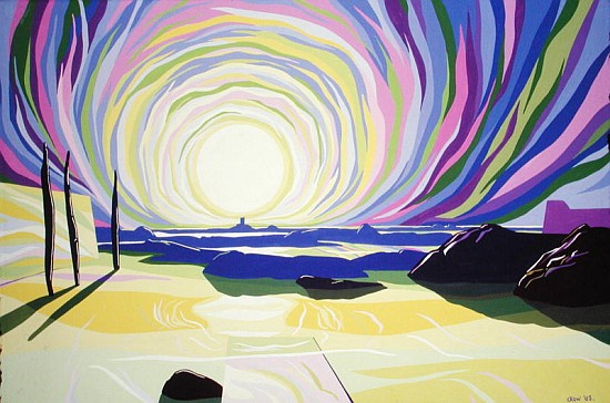 Whirling Sunrise, La Rocque, 2003 (gouache on paper)  from Derek  Crow