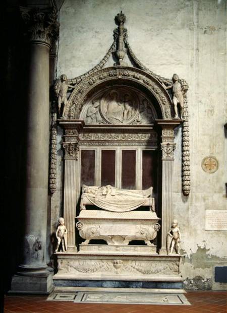 Tomb of Carlo Marsuppini (d.1453) from Desiderio  da Settignano