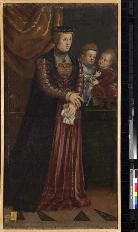 Anna, Tochter des Ladislaus III. von Schweden und Polen und zwei Prinzen. from Deutsch