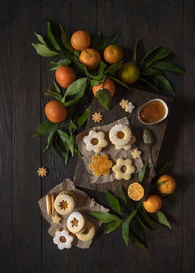 Mandarin-Linzer-Kekse