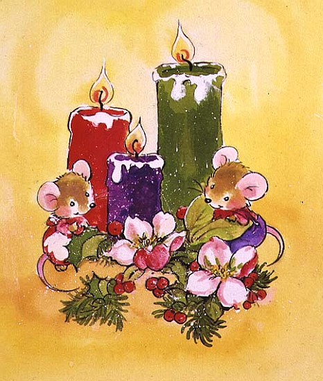Mice with Candles  from Diane  Matthes