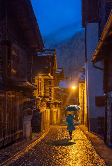 Ein regnerischer Morgen in Zermatt