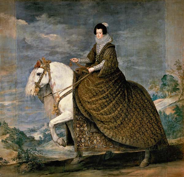 Isabella von Bourbon (Gemahlin Philipps IV.) zu Pferde from Diego Rodriguez de Silva y Velázquez