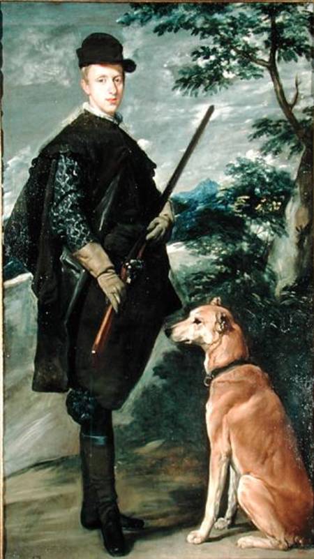 Portrait of Cardinal Infante Ferdinand (1609-41) of Austria with Gun and Dog from Diego Rodriguez de Silva y Velázquez