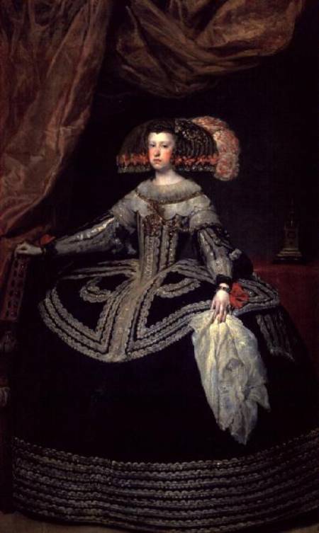 Queen Mariana (1634-96) of Austria from Diego Rodriguez de Silva y Velázquez