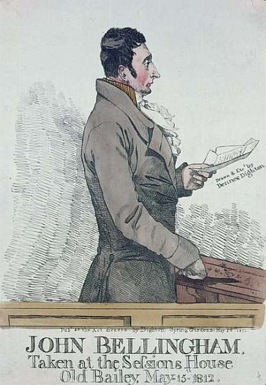 Portrait of John Bellingham (1770-1812) 1812 (colored etching) from Denis Dighton