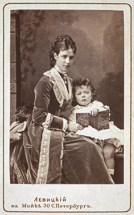 Empress Maria Fyodorovna (Dagmar of Denmark) (1847-1928) with son Nicholas Alexandrovich of Russia from Dimitrij Grigorjewitsch Lewizkij