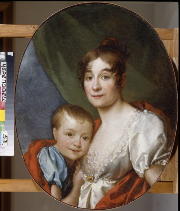 Portrait of Countess Ekaterina Alexandrovna Shakhovskaya (1777-1846) with Daughter from Dimitrij Grigorjewitsch Lewizkij