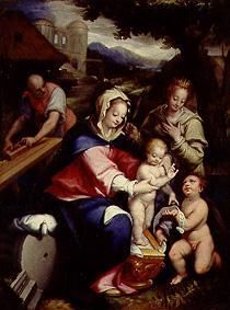 Die heilige Familie mit Katharina und Johannes. from Dionisio or Denis Calvaert