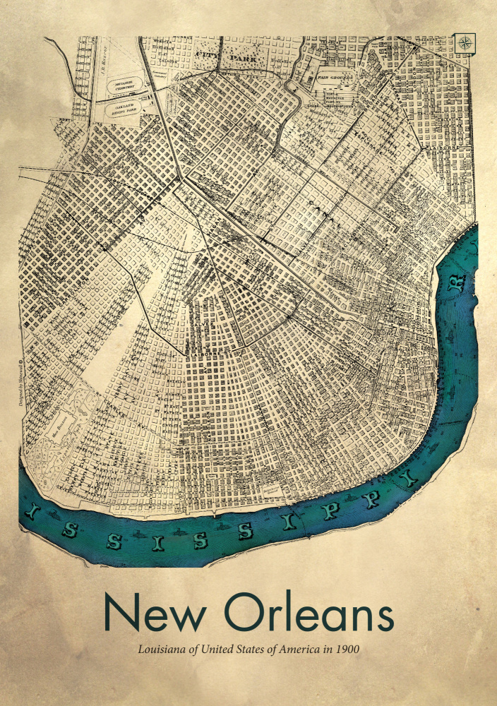 Karte von New Orleans from Dionisis Gemos