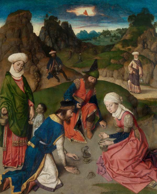 The Last Supper altarpiece: The Gathering of Manna (right wing) from Dirck Bouts