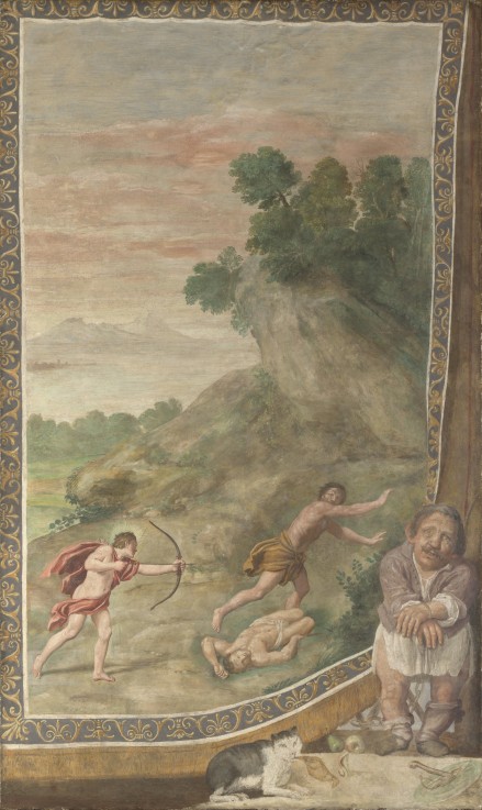 Apollo killing the Cyclops (Fresco from Villa Aldobrandini) from Domenichino (eigentl. Domenico Zampieri)